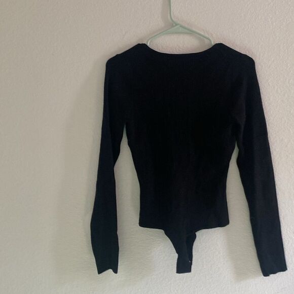 One Grey Day Black Sweater One Piece - Picture 5 of 5